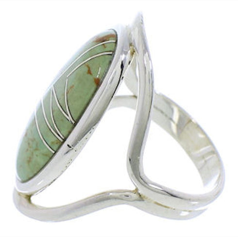 Silver Jewelry Turquoise Ring Size 6-1/4 JX37542